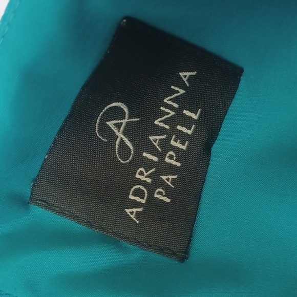 Adrianna Papell Womens Size 8 Turquoise Dress Corpcore Wedding Summer - Picture 2 of 8